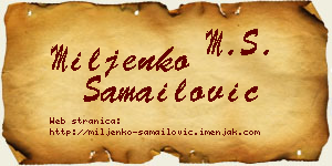 Miljenko Samailović vizit kartica